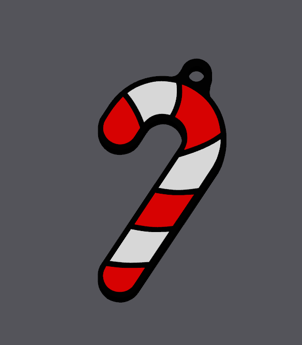 Candycane keychain