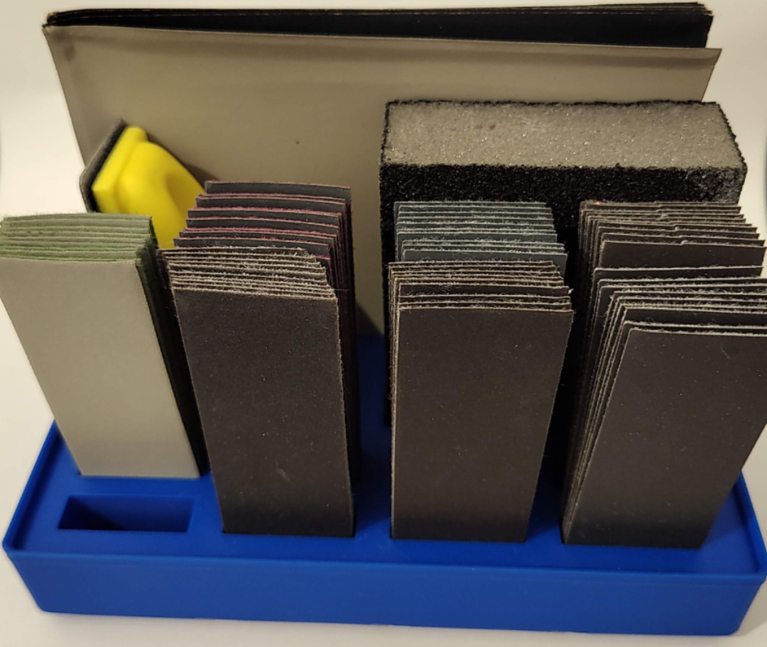 Gridfinity sanding materials storage