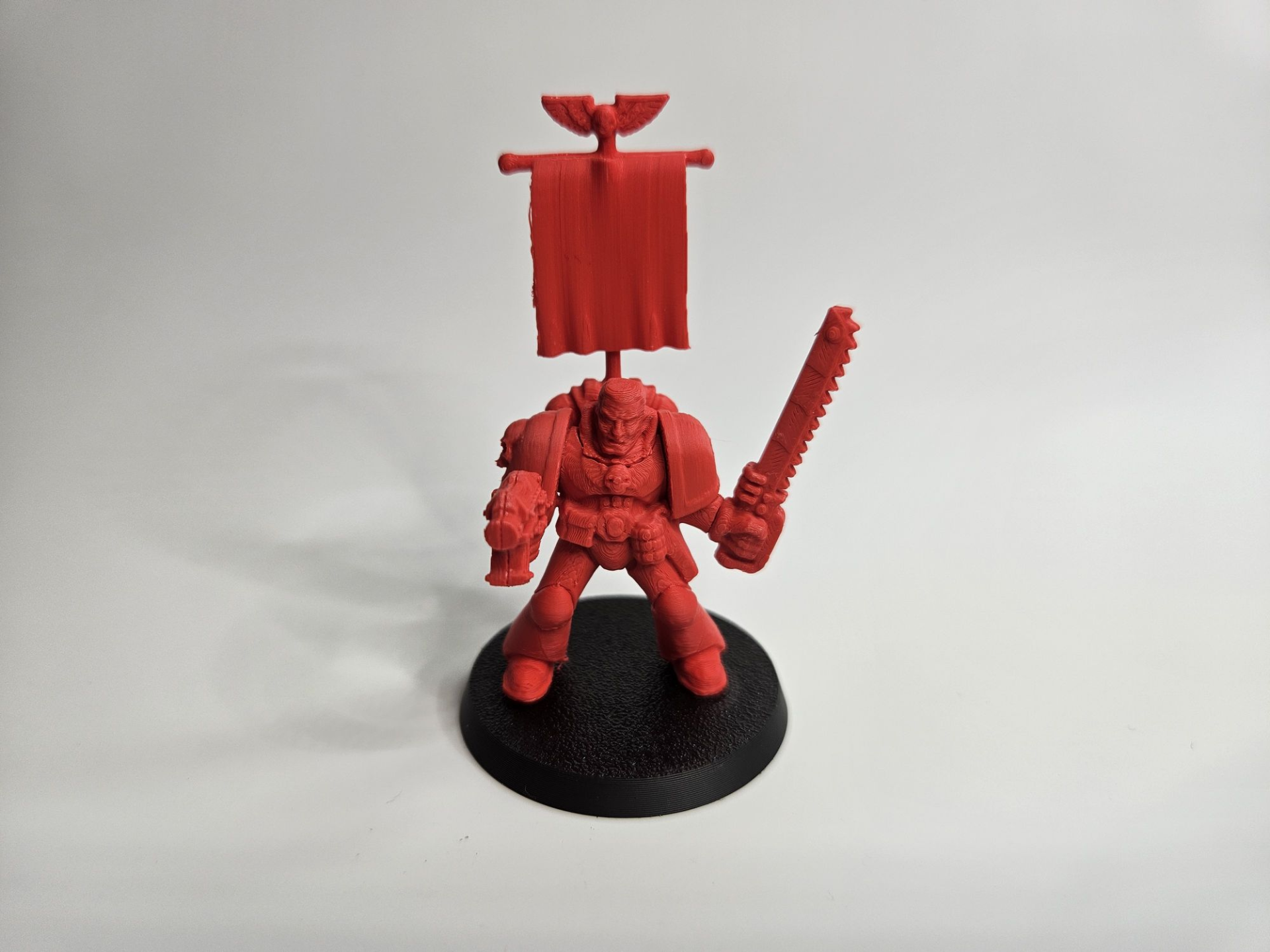 Retro Space Marine Sargent - Cut, no Supports
