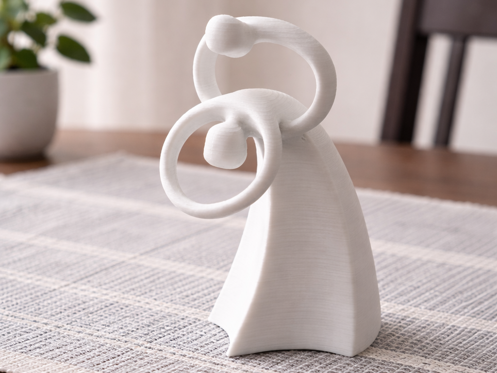 Endless Love Loop - Abstract Couple Sculpture