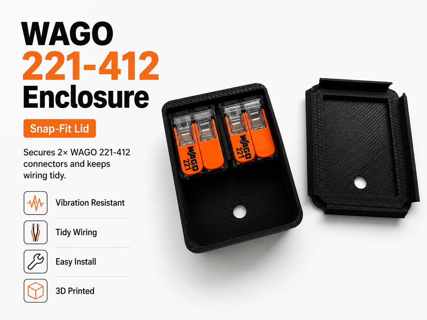WAGO 221-412 Double Connector Enclosure