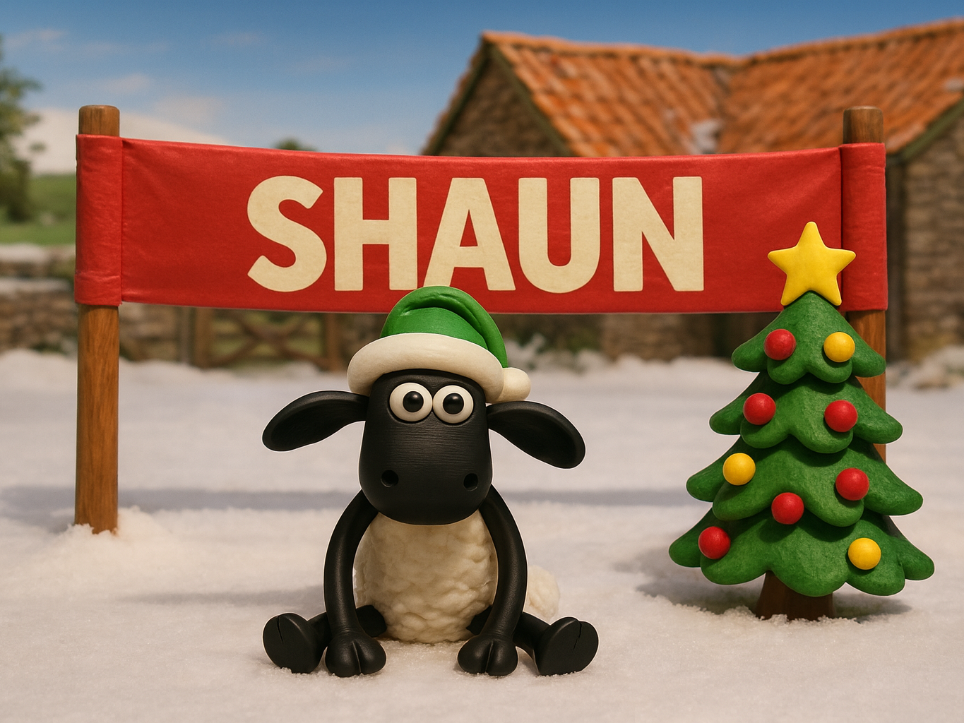 Shaun the Sheep Inspired Christmas Ornament
