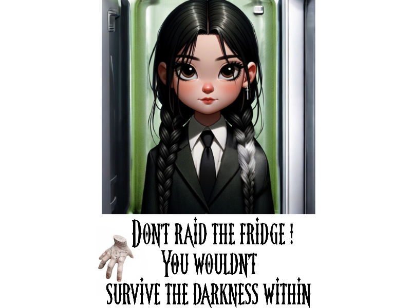 Wednesday Addams Comics Inspired fridge magnet