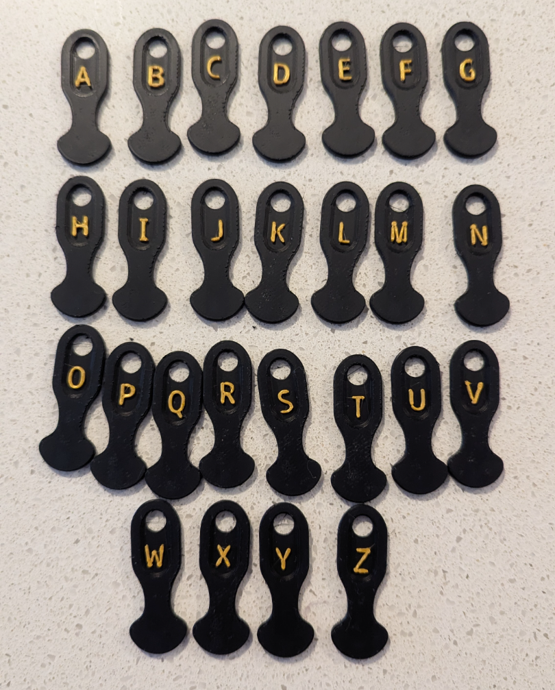 Trolley Key Keychain with Initials