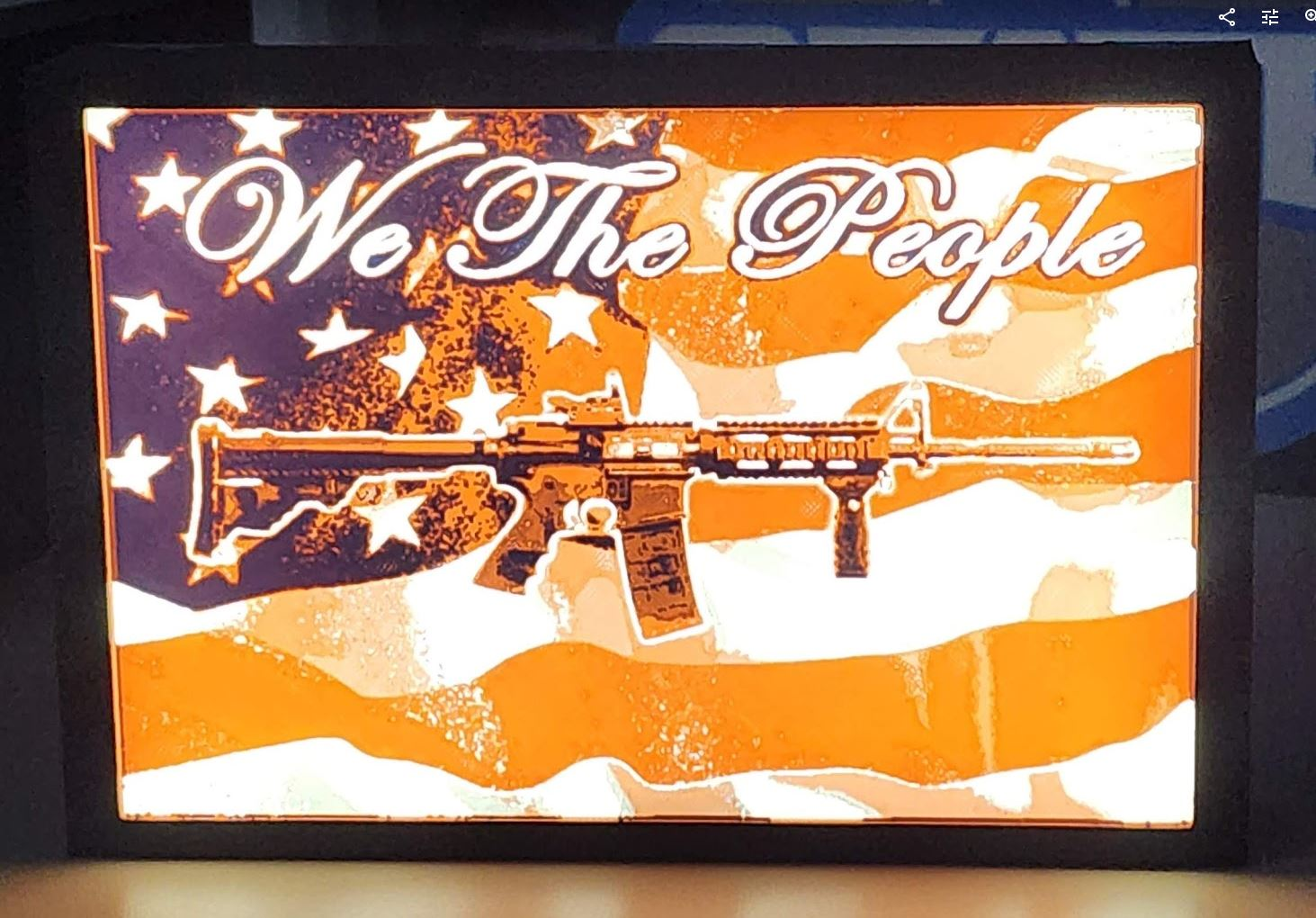 We the People Hueforge Lithophane lightbox