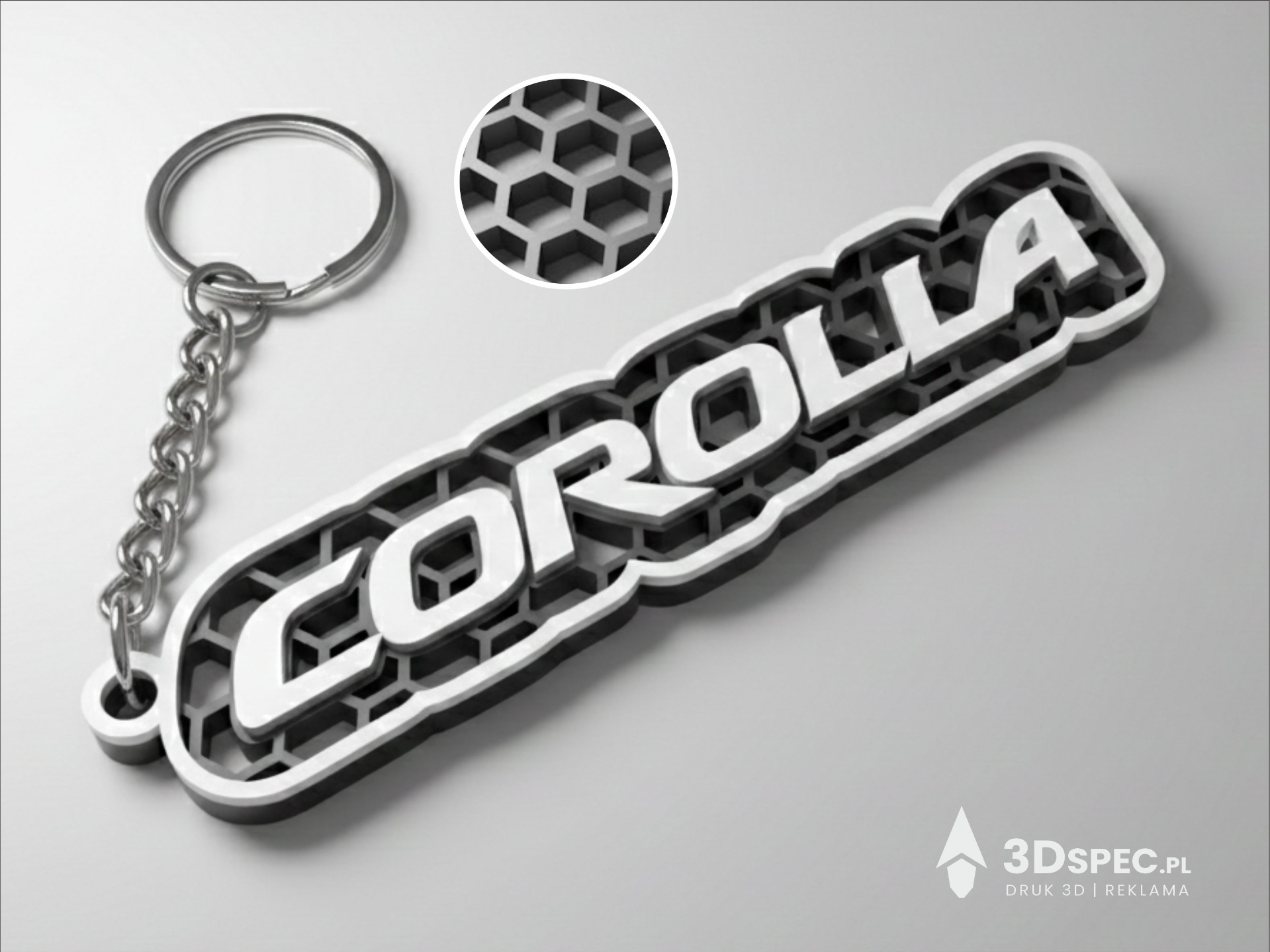 Corolla  logo honeycomb keychain