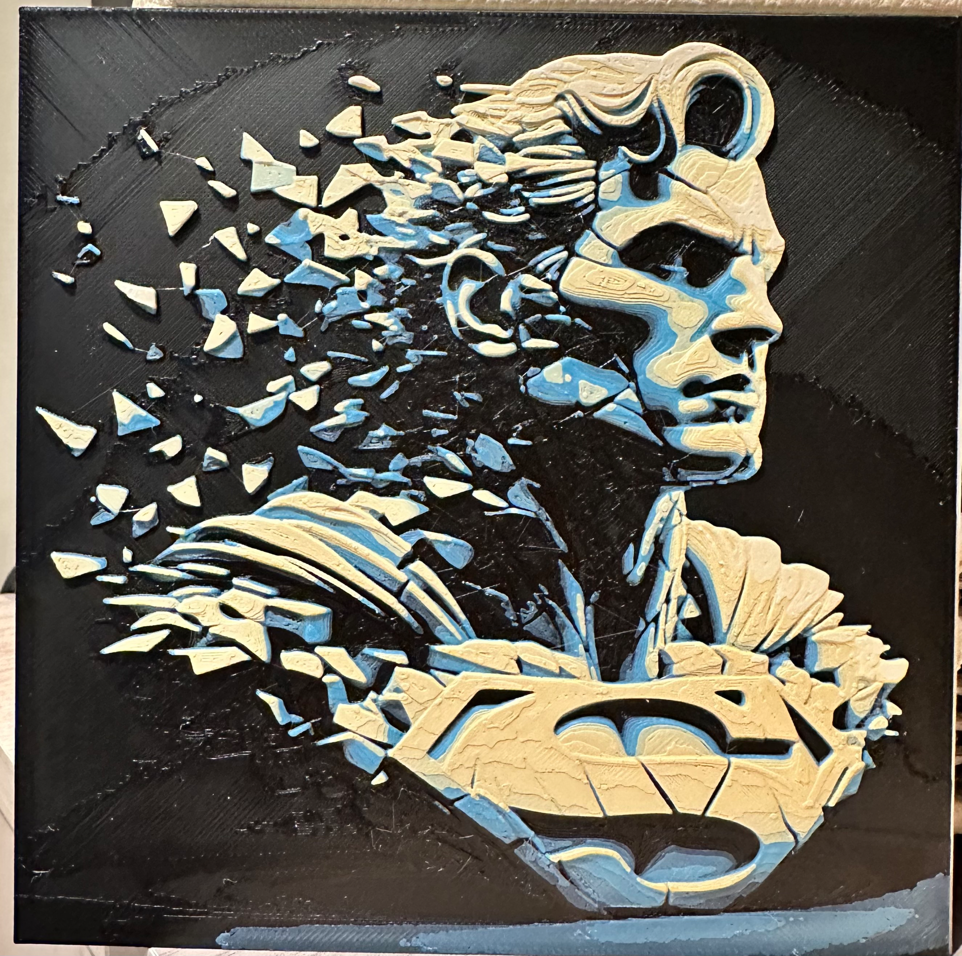 Superman art broken (HueForge)