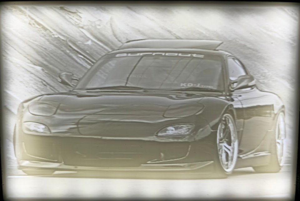 Shine Auto Project RX7 Burnout Body Kit Lithophane