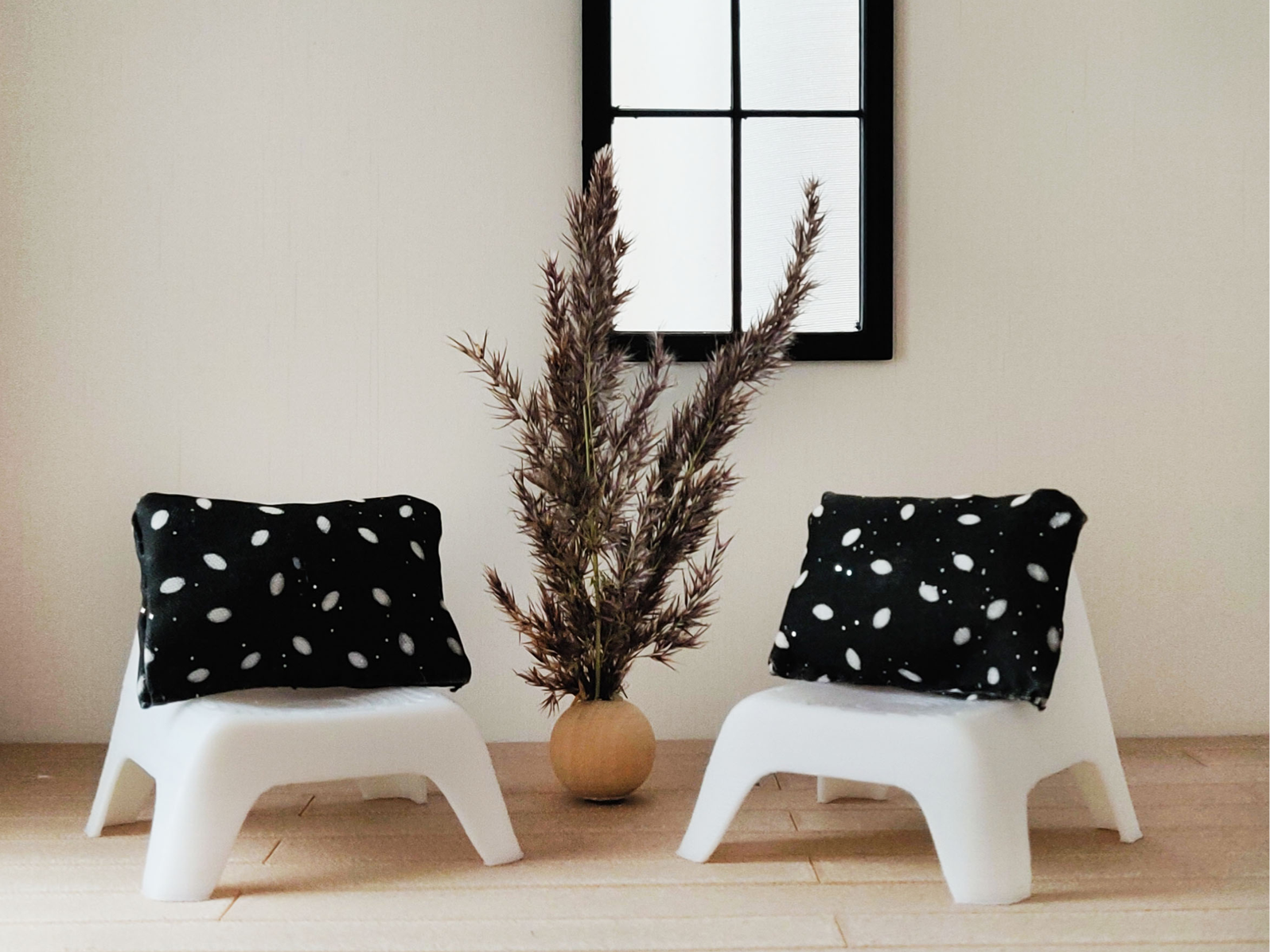 Modern Ikea Vago Chair in 1/12 Scale for Dollhouse