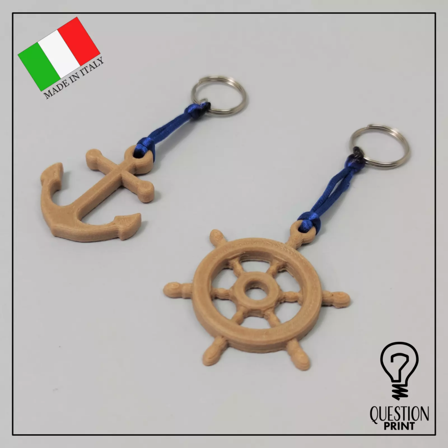 PORTACHIAVI ANCORA TIMONE PLA WOOD