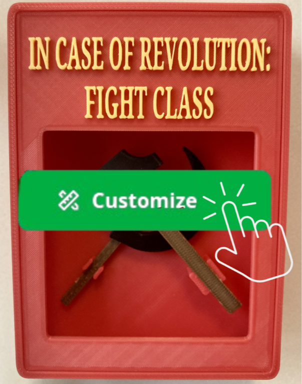 Customizable emergency sign fridge magnet