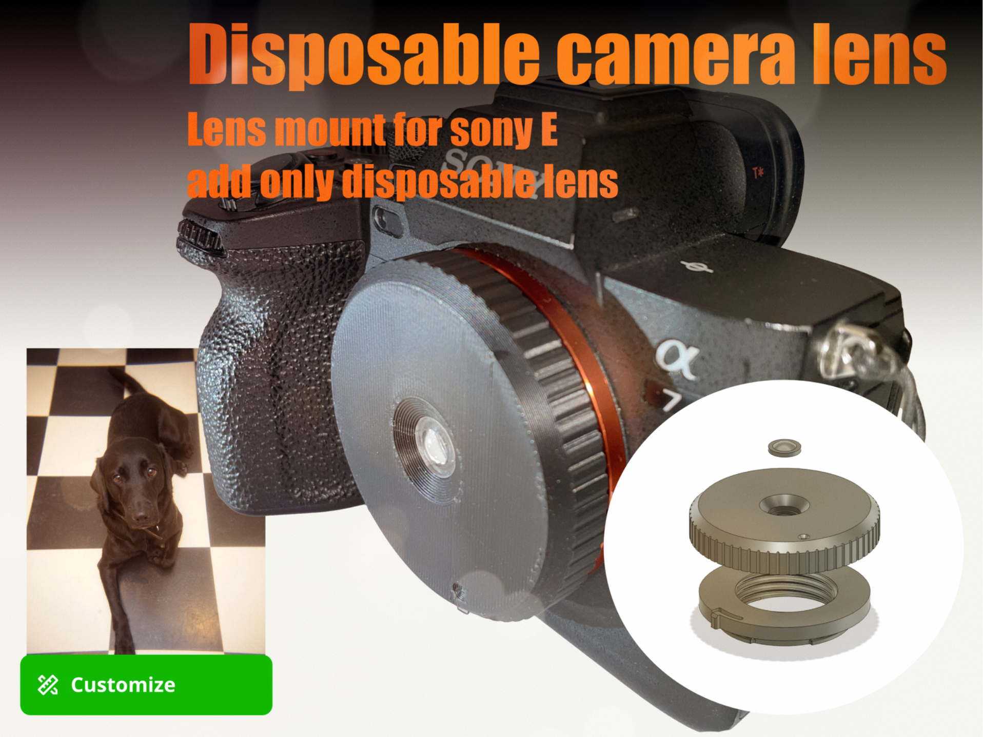 DYI camera lens (add disposable lens)