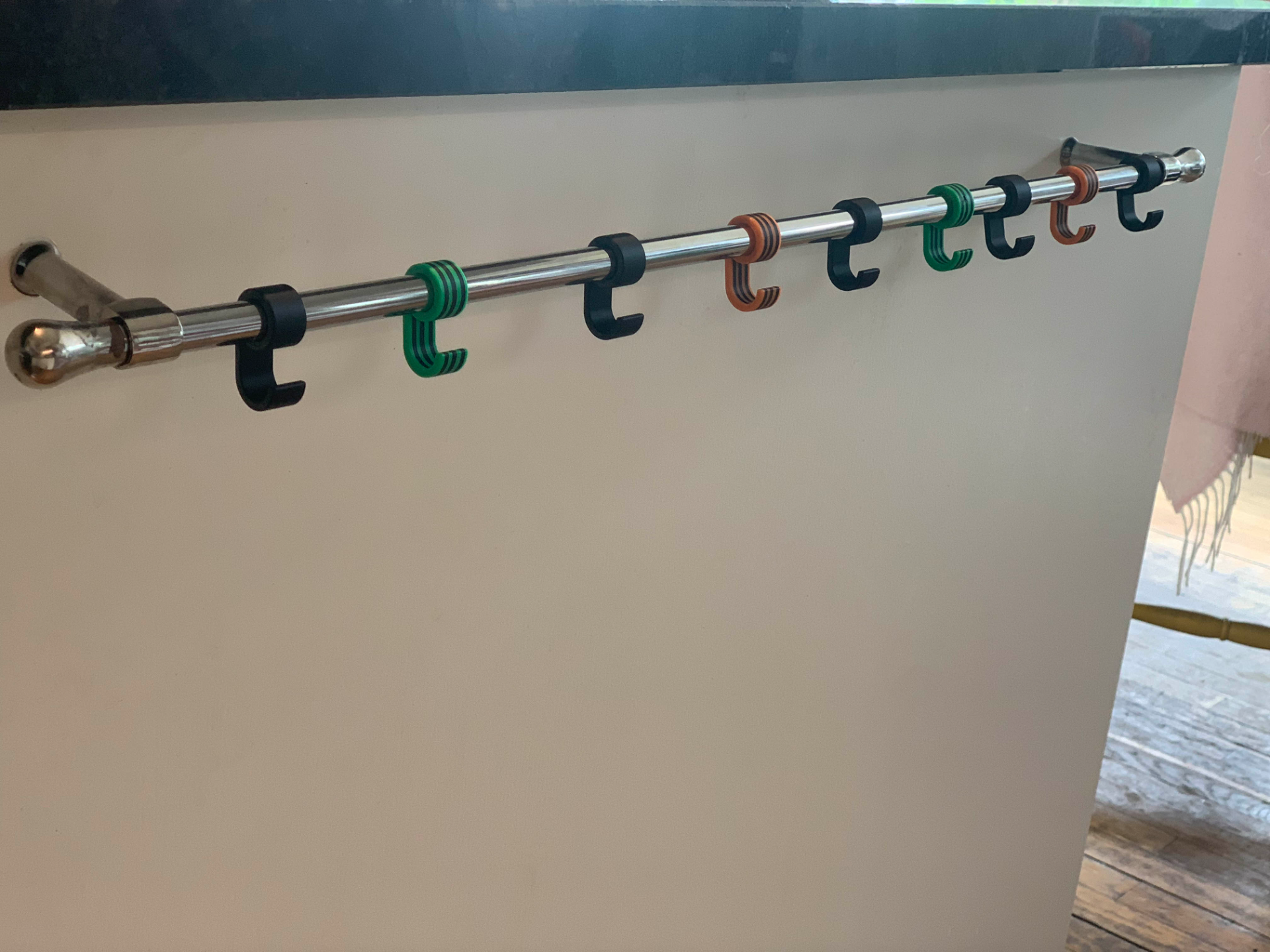 Kitchen hooks for 12mm rod or pipe
