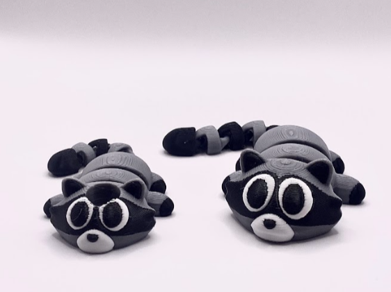 Cute Raccoon Articulated Flexi - Print in Place