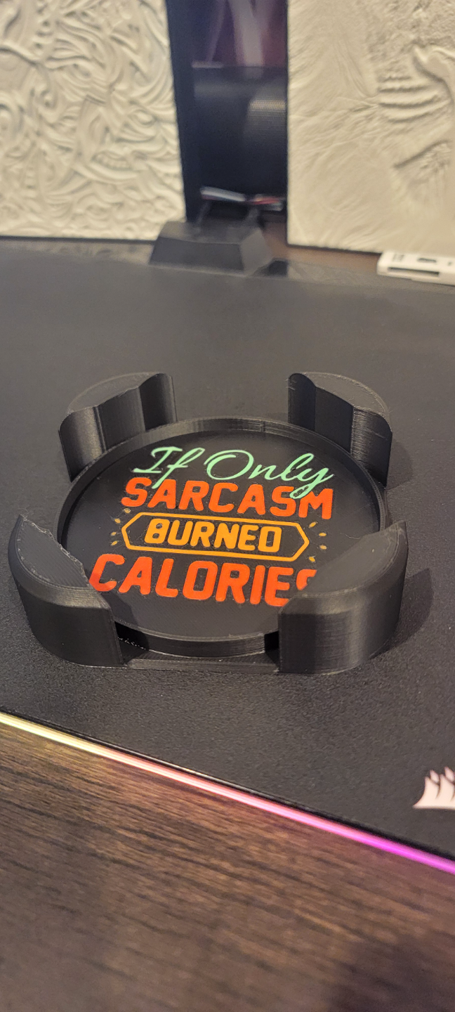 If Only Sarcasm Burned Calories Coasters with Caddy