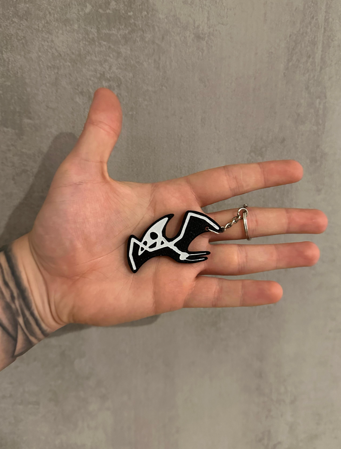 Pterodactly Skeleton Keychain Dinosaur