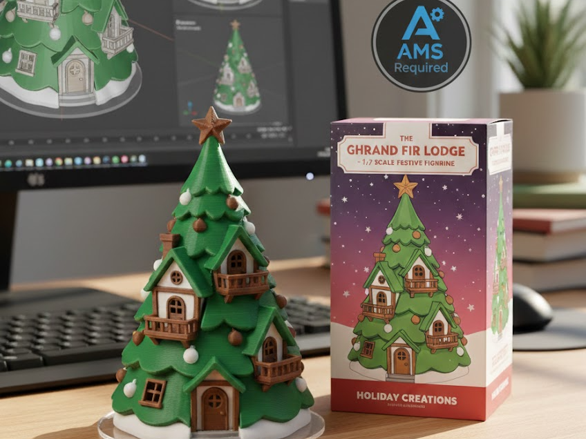 Christmas Tree Cottage - Festive Village Decor