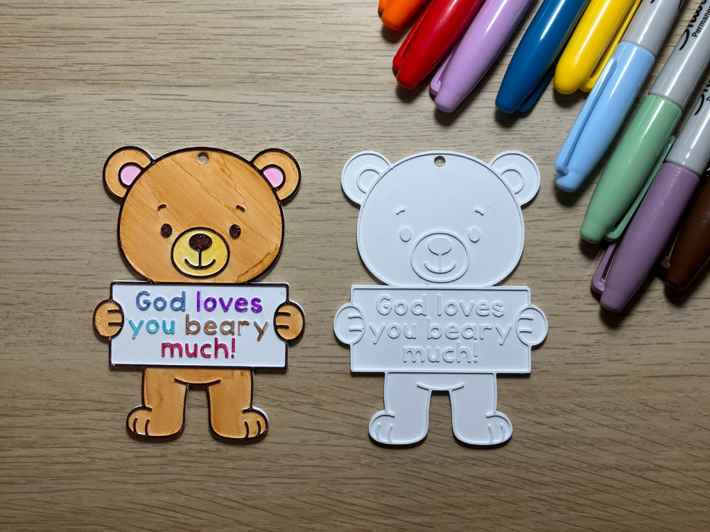 Teddy Bear Colouring Set– God Loves You Beary Much