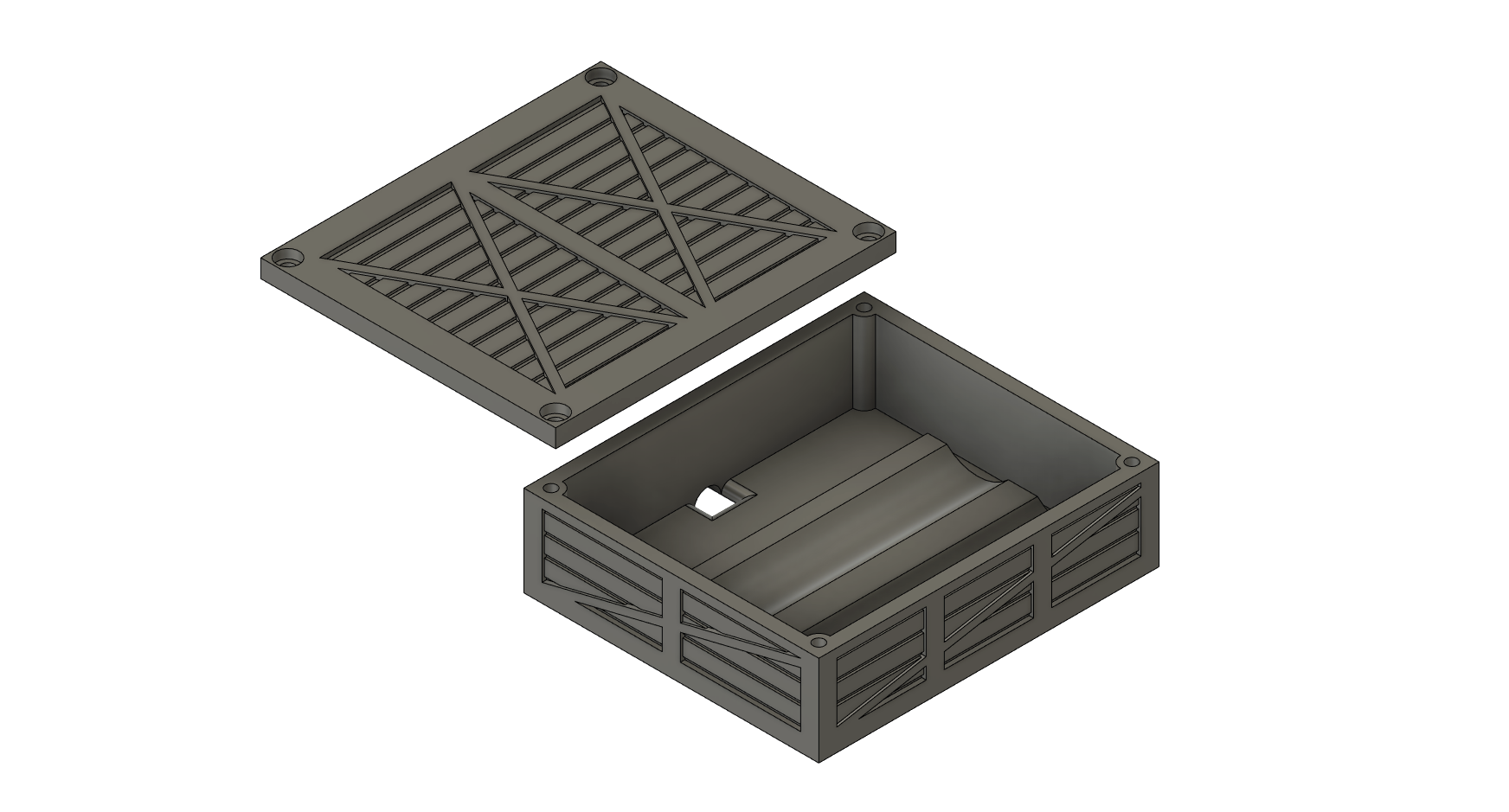 Battery box as wooden crate for rc