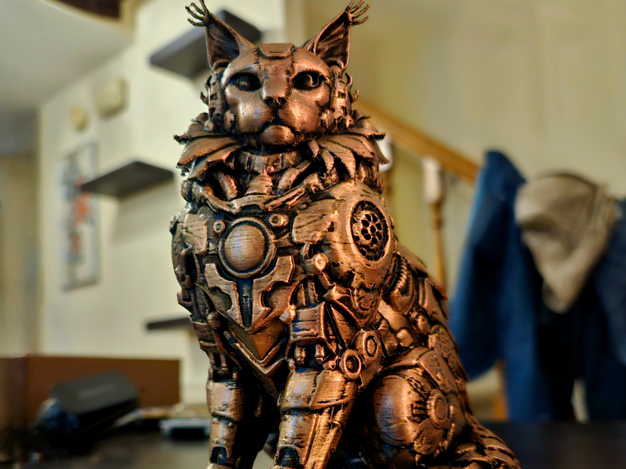 Steampunk Cybernetic Maine Coon Cat