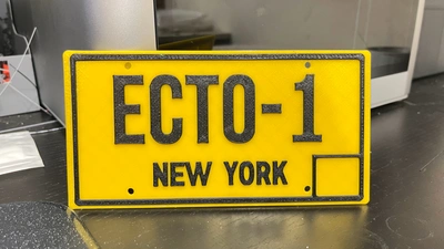 ecto-1 license plate ghostbusters
