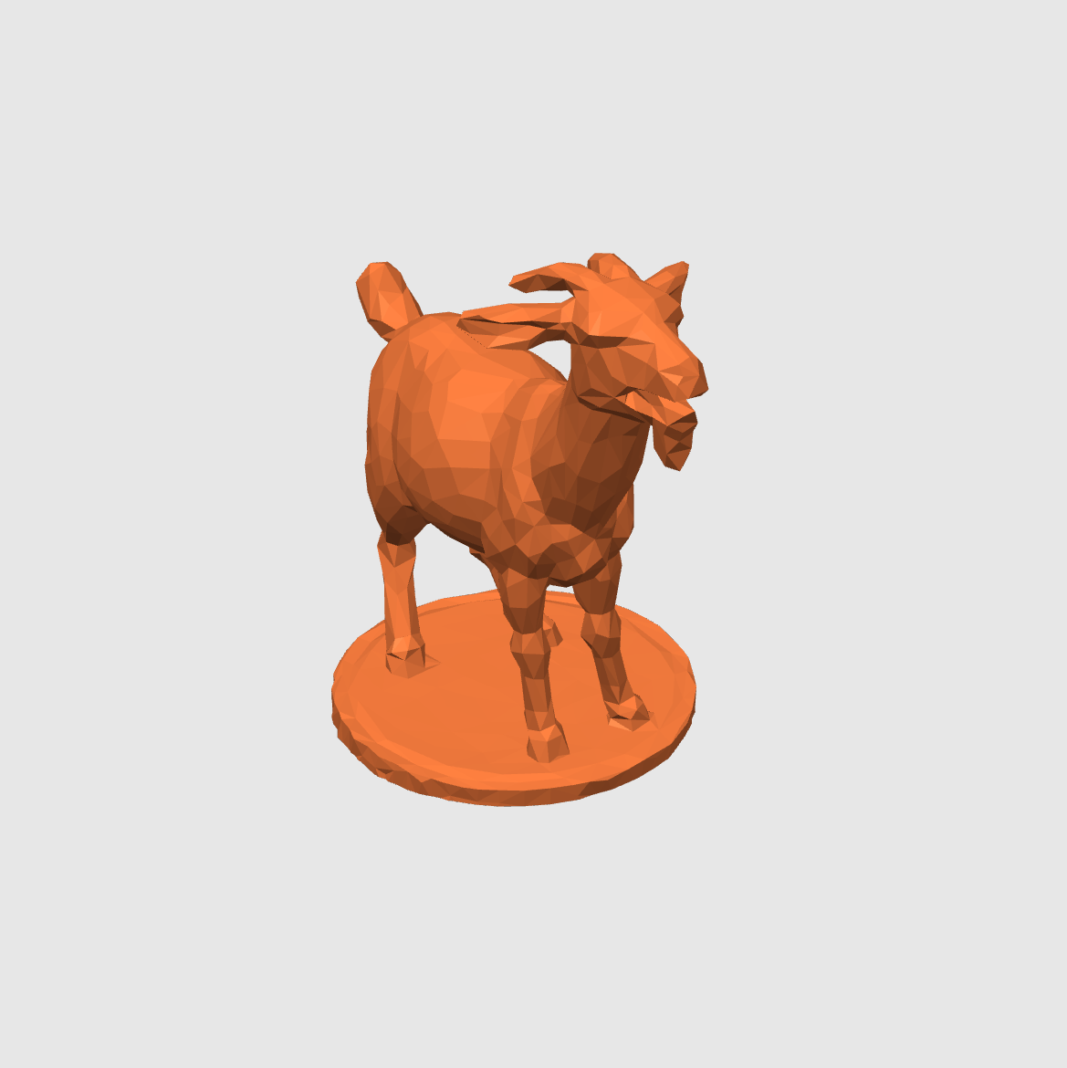 Angry goat - low poly