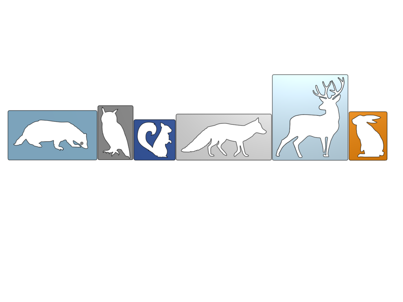 Forrest Animal Stencils