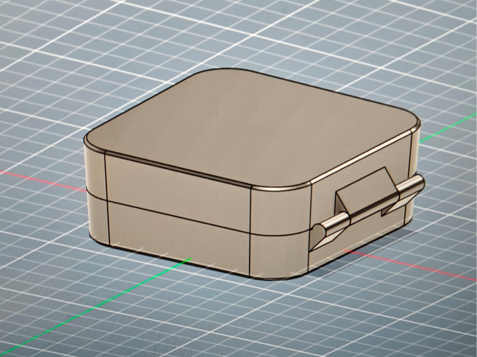 Print-in-Place Hinged Box with Latch