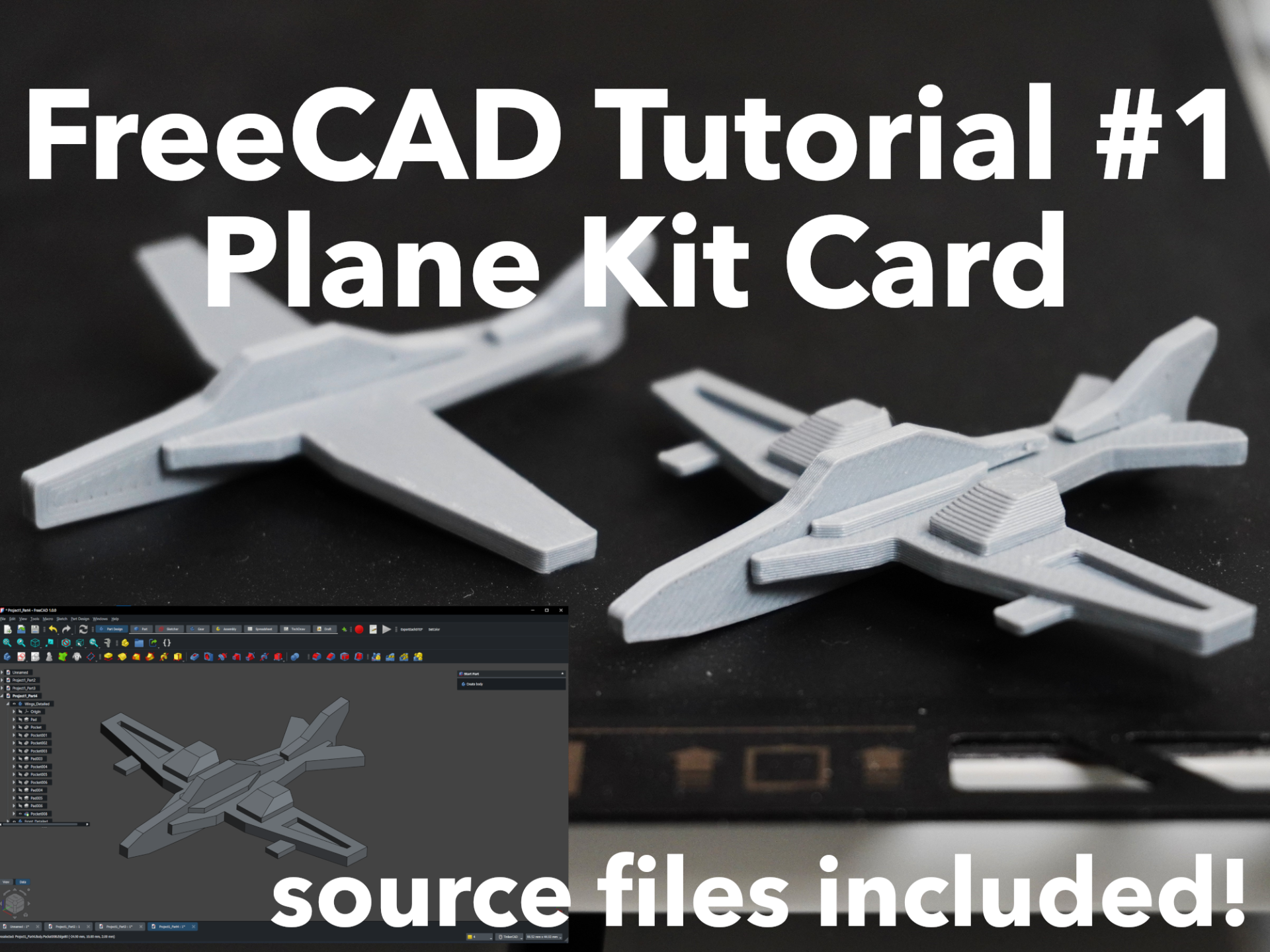 FreeCAD Tutorial #1 - Plane Kit Card