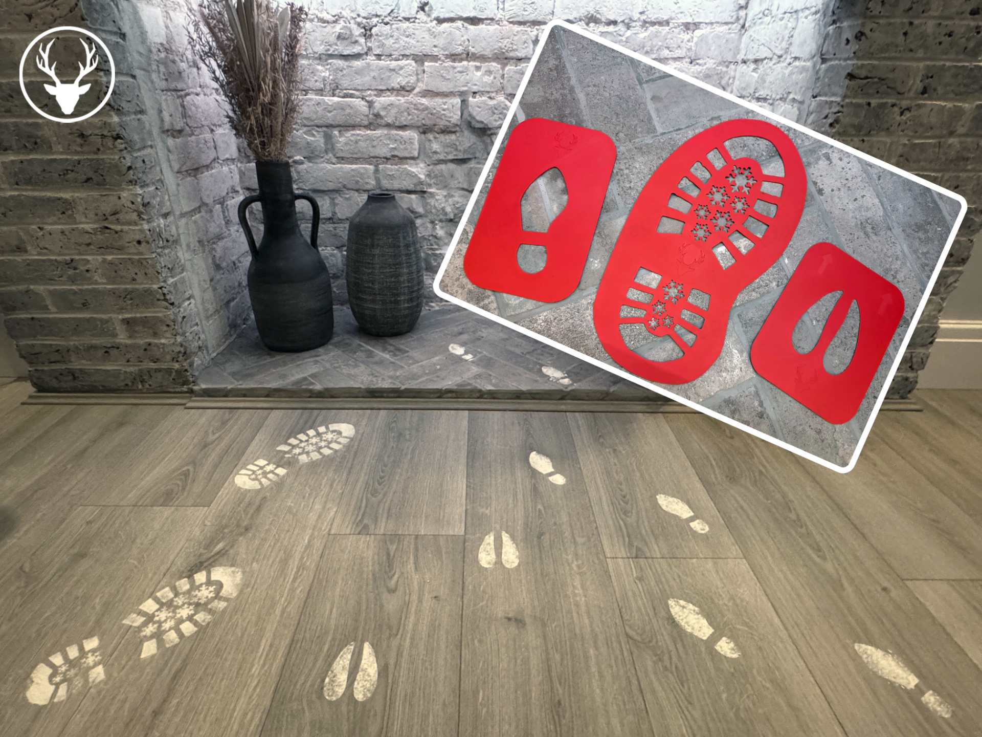Christmas Footprint Stencils