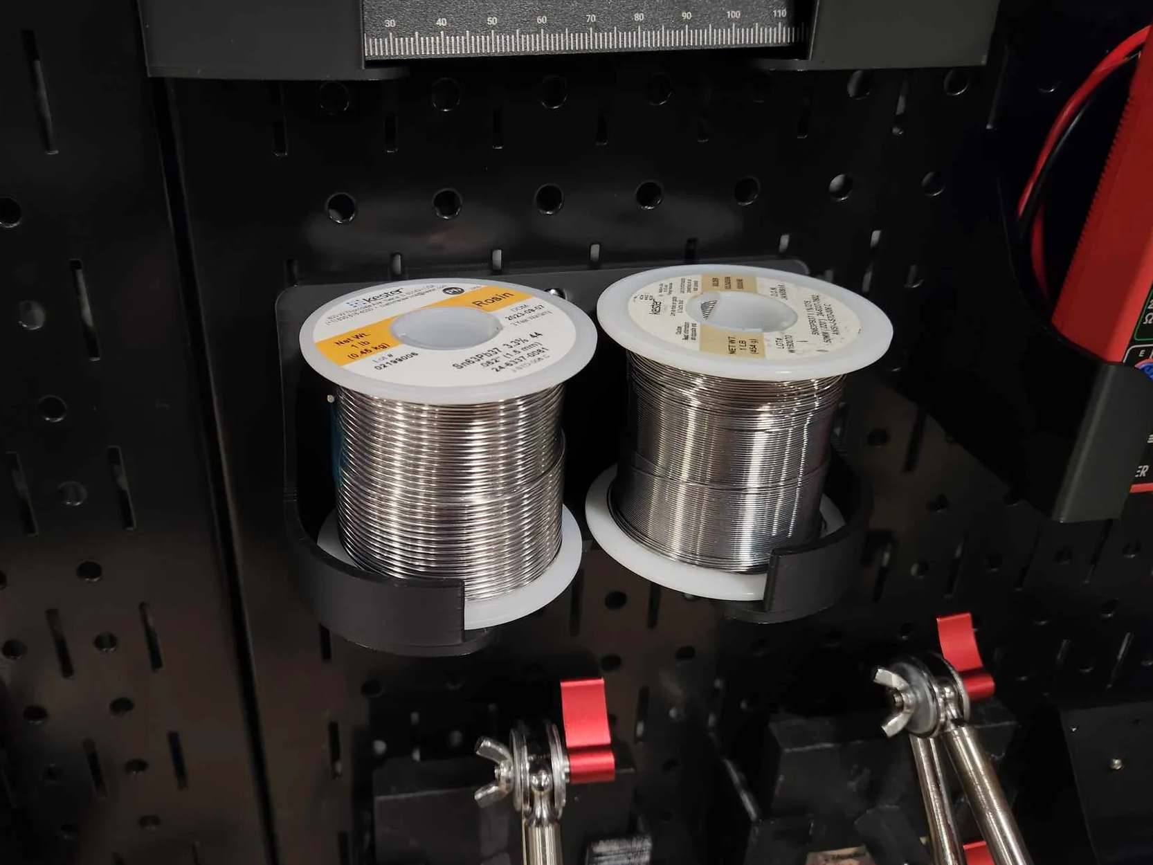 Wall Control Pegboard Mount - Kester Solder rolls