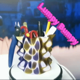 Lumpy bumpy pen pot