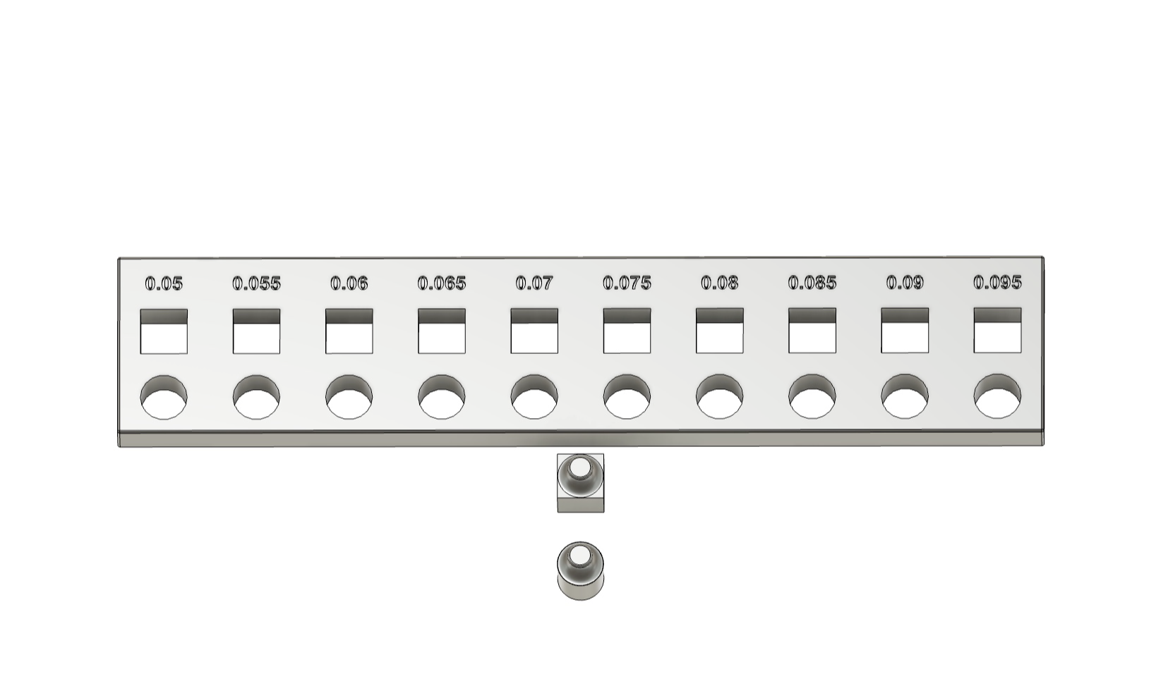 Calibrate - Offset test tolerance - 0,05 - 0,095mm