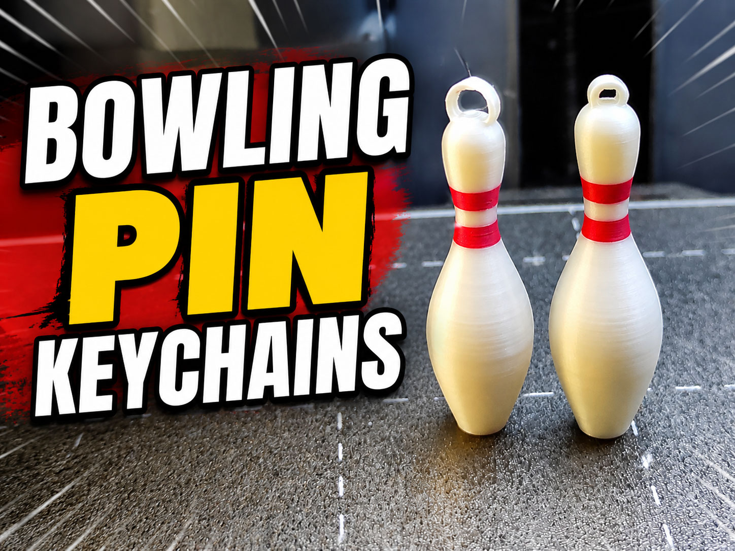 Bowling Pin Keychains - Big&Small Loop