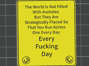 funny sign assholes