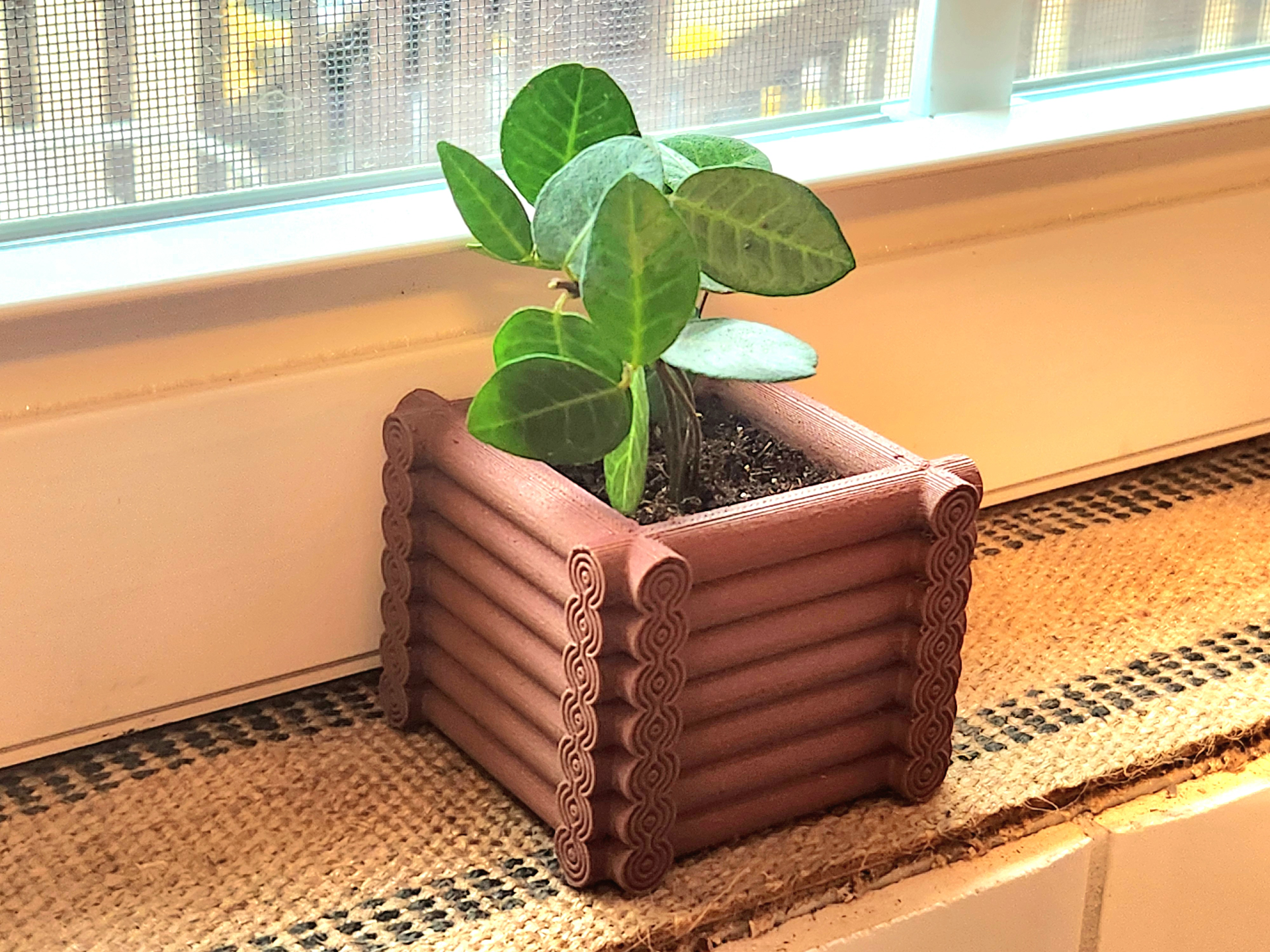 Log-cabin Planter