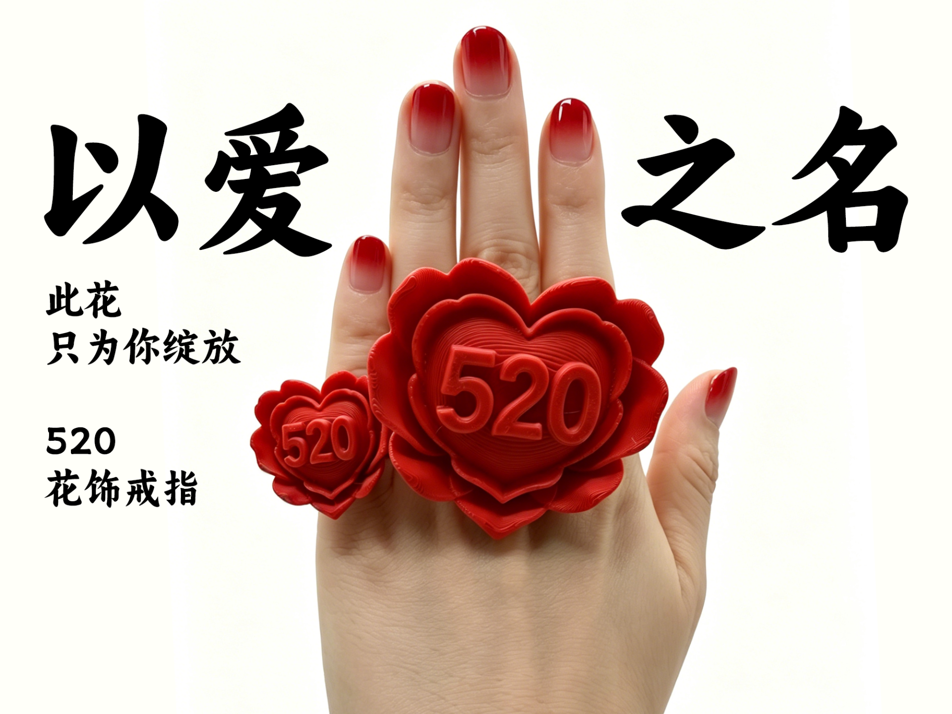 以爱之名-此花 只为你绽放  520 花饰戒指