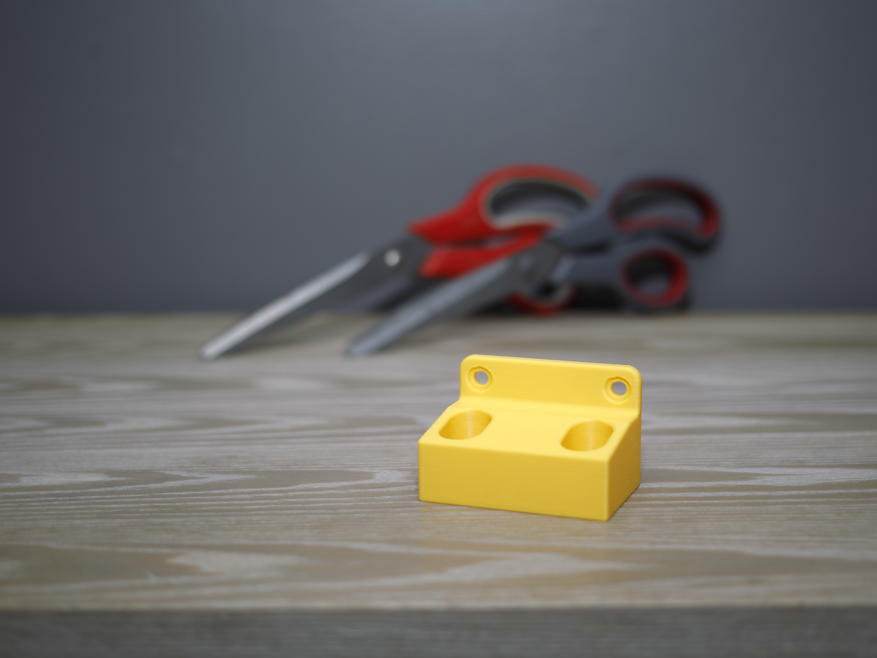 Dual scissor holder pegboard/wall
