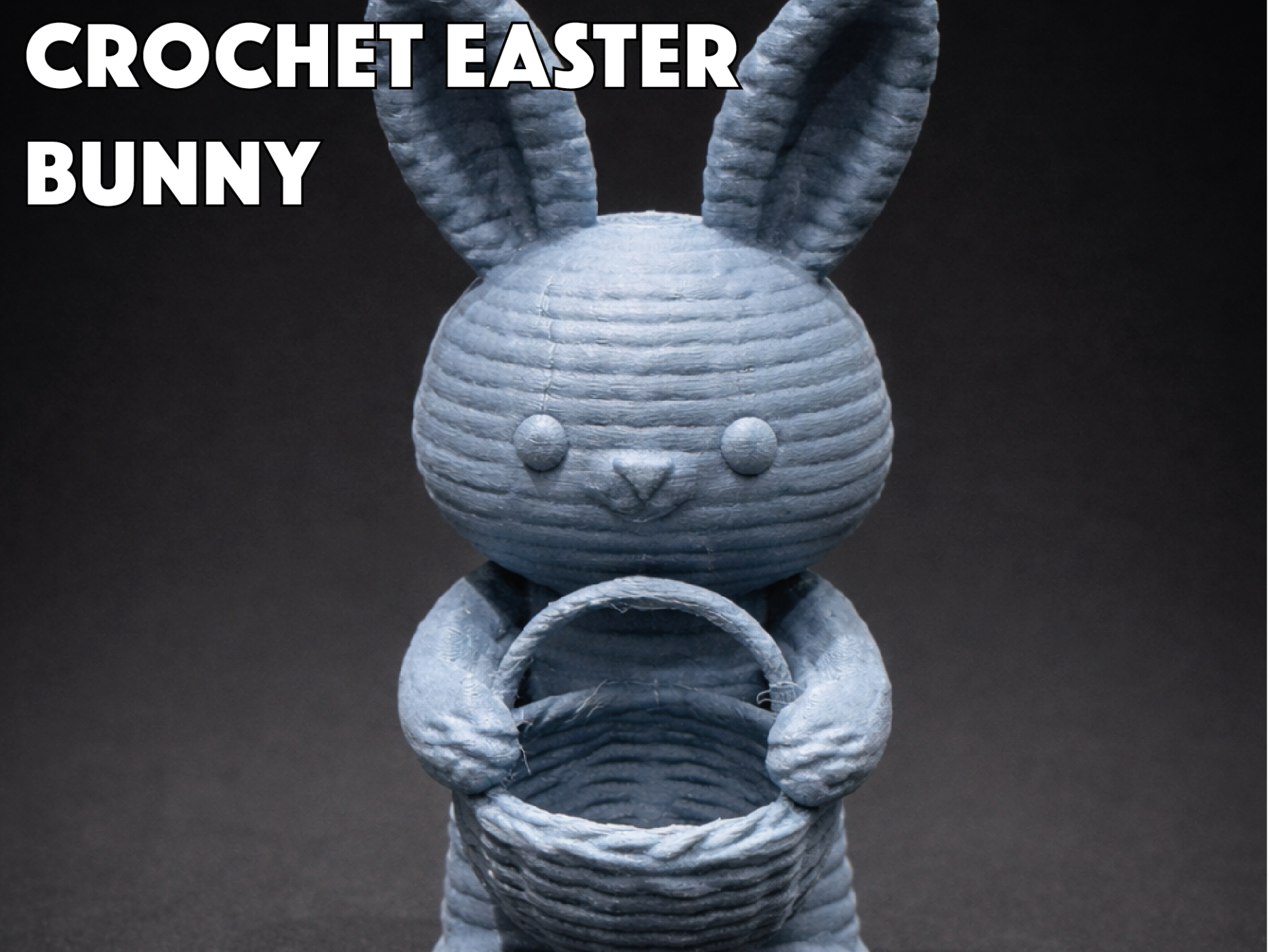 Crochet Easter Bunny Holding a Basket