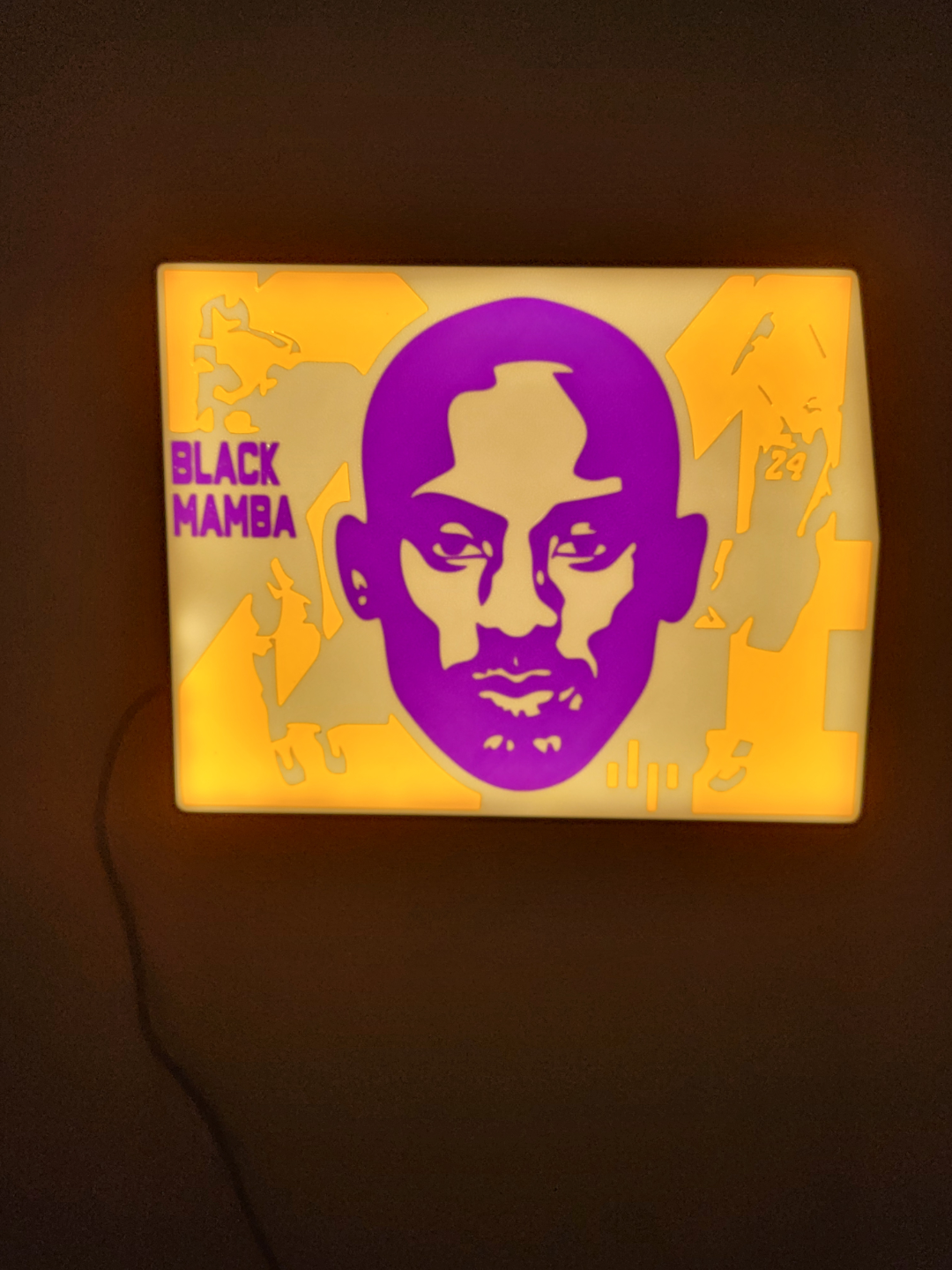 Kobe Bryant Black Mamba LED Lightbox
