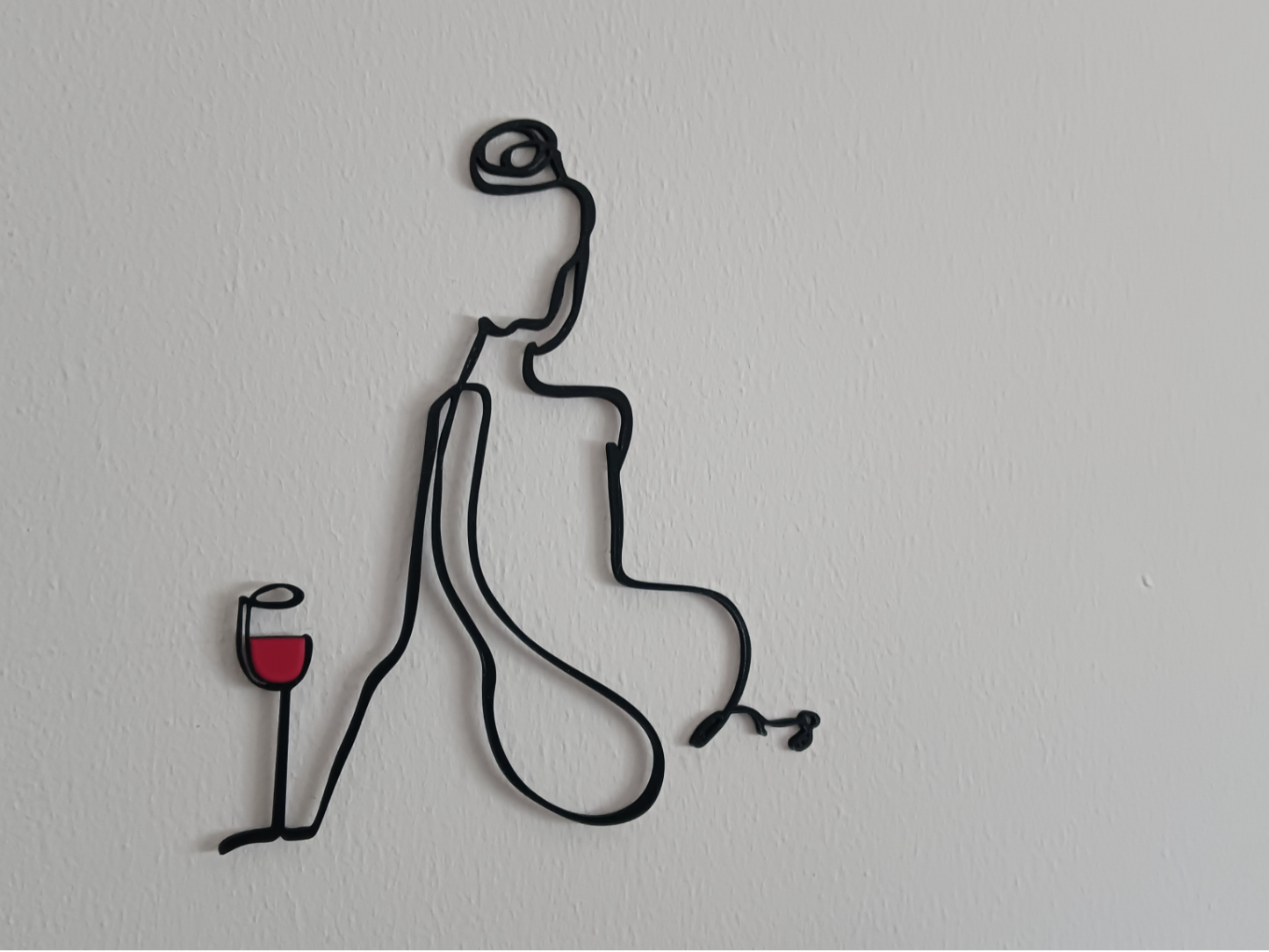 Wall Decoration Lady Wine 2 Walldeco