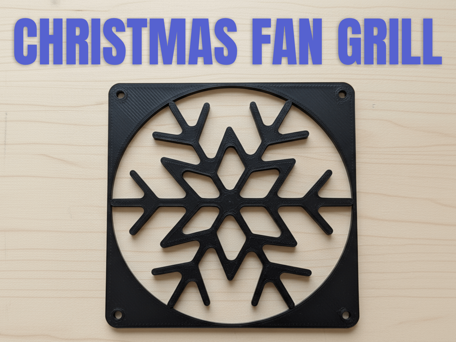 Snowflake 140mm Fan Grill | Christmas PC Cover