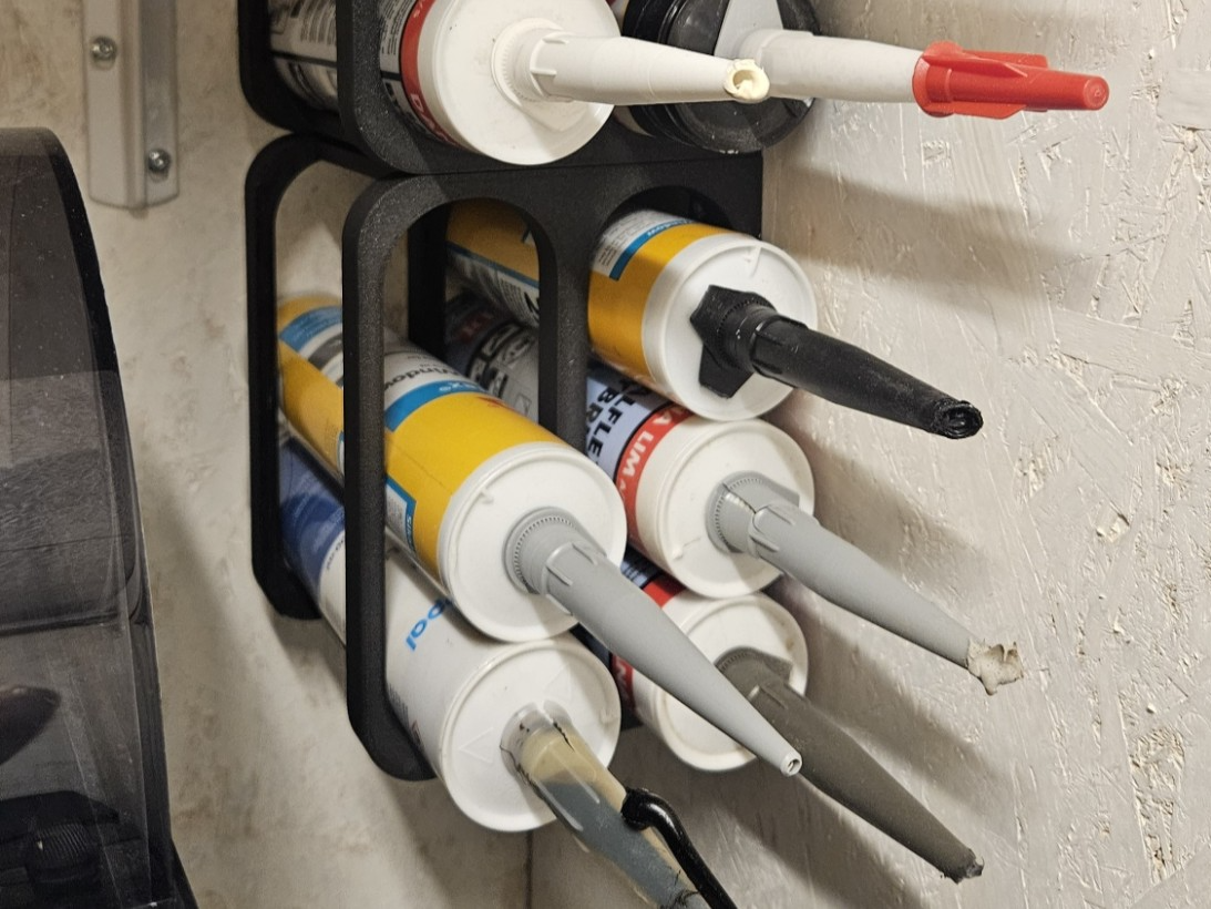Double size Caulk Tube Holder - Wall mount