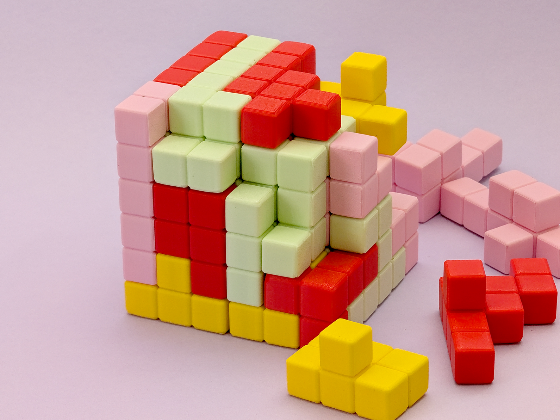 LogiCube 3D Printable Block Puzzle 6x6x6 - 24pc
