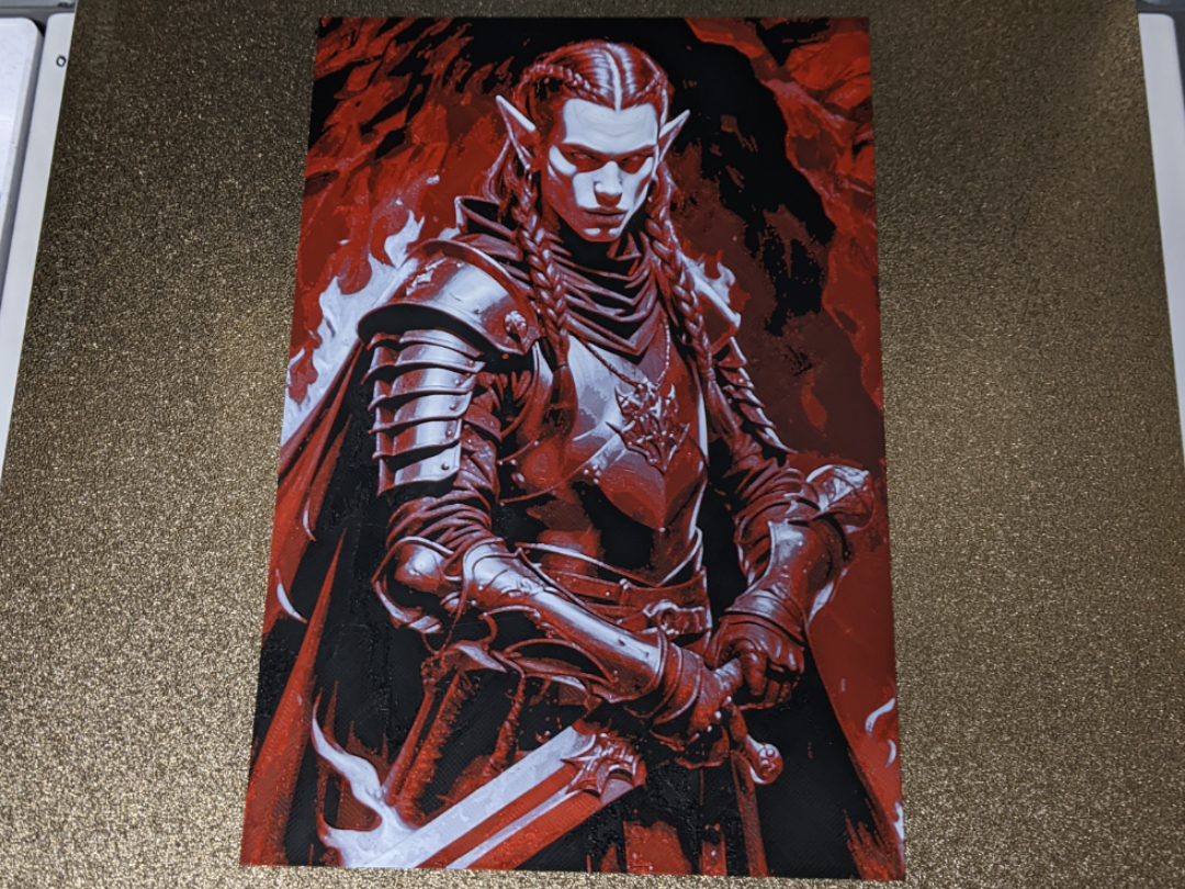 Warrior Elf HueForge with frame