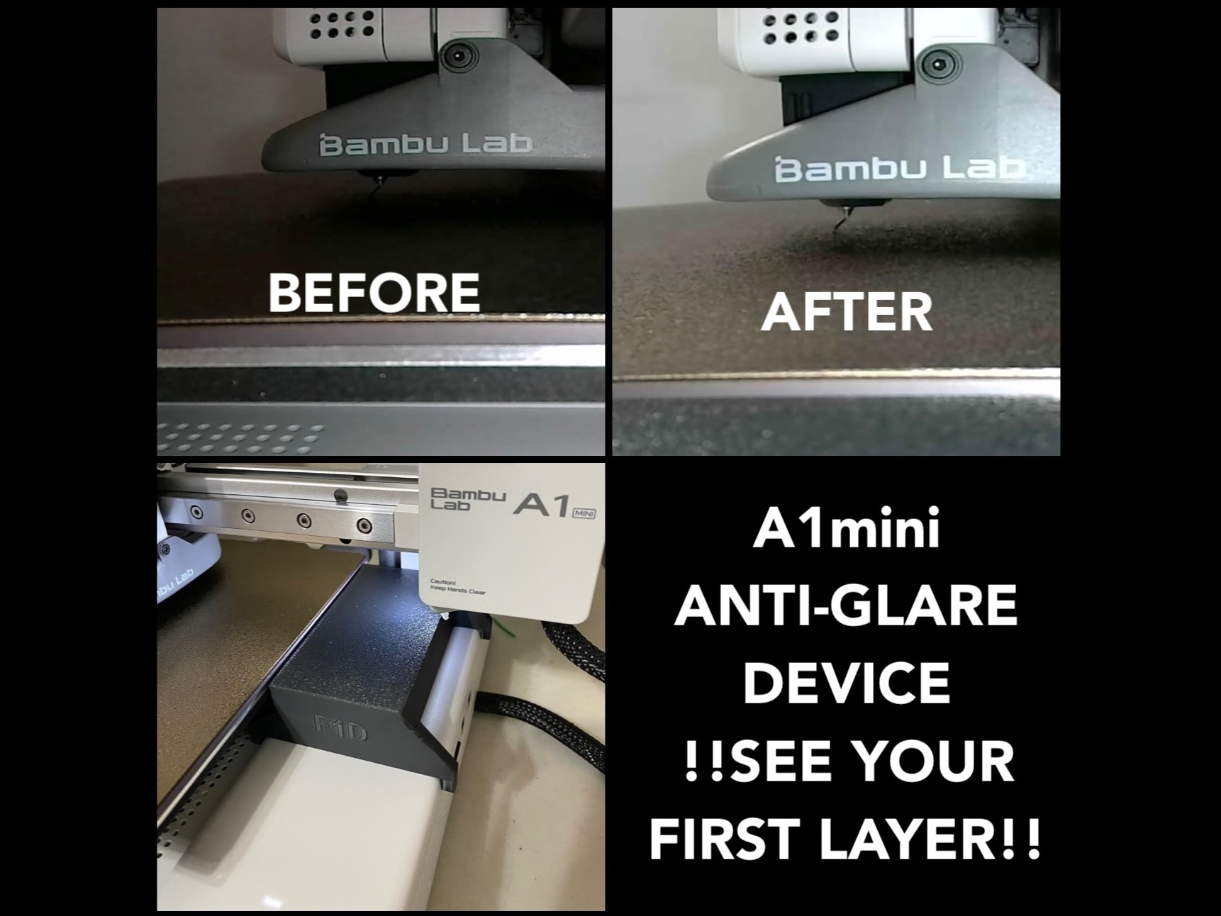 A1 mini Anti - GLARE device
