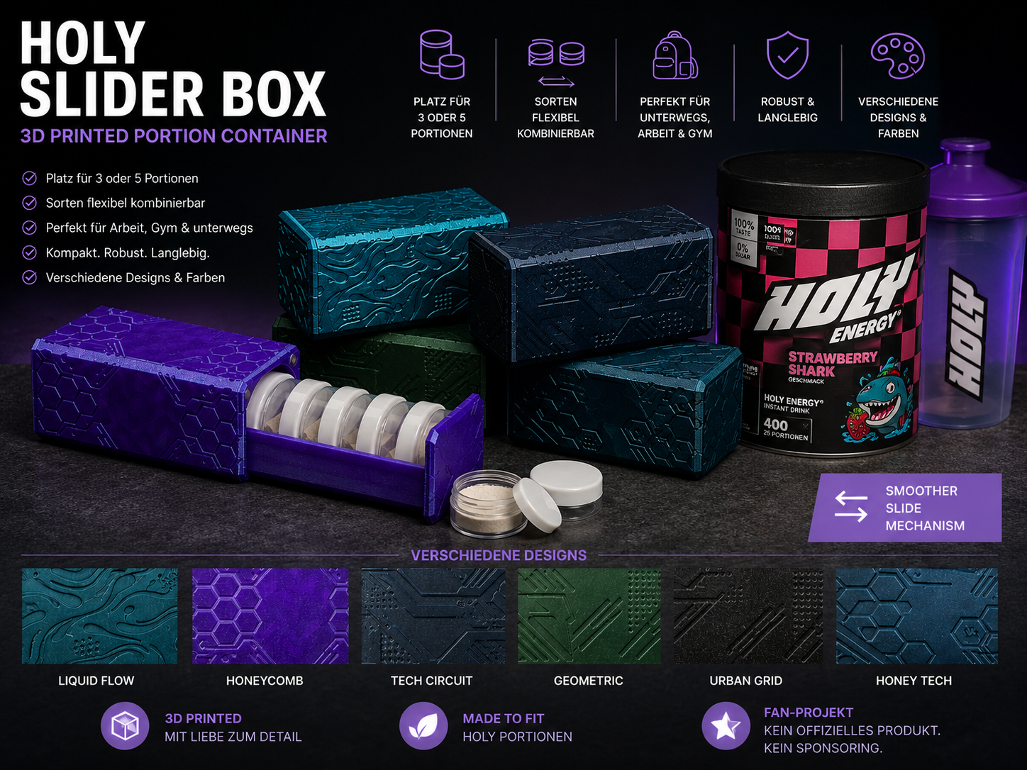 HOLY Portionen Box 3 & 5 Portionen Magnetisch