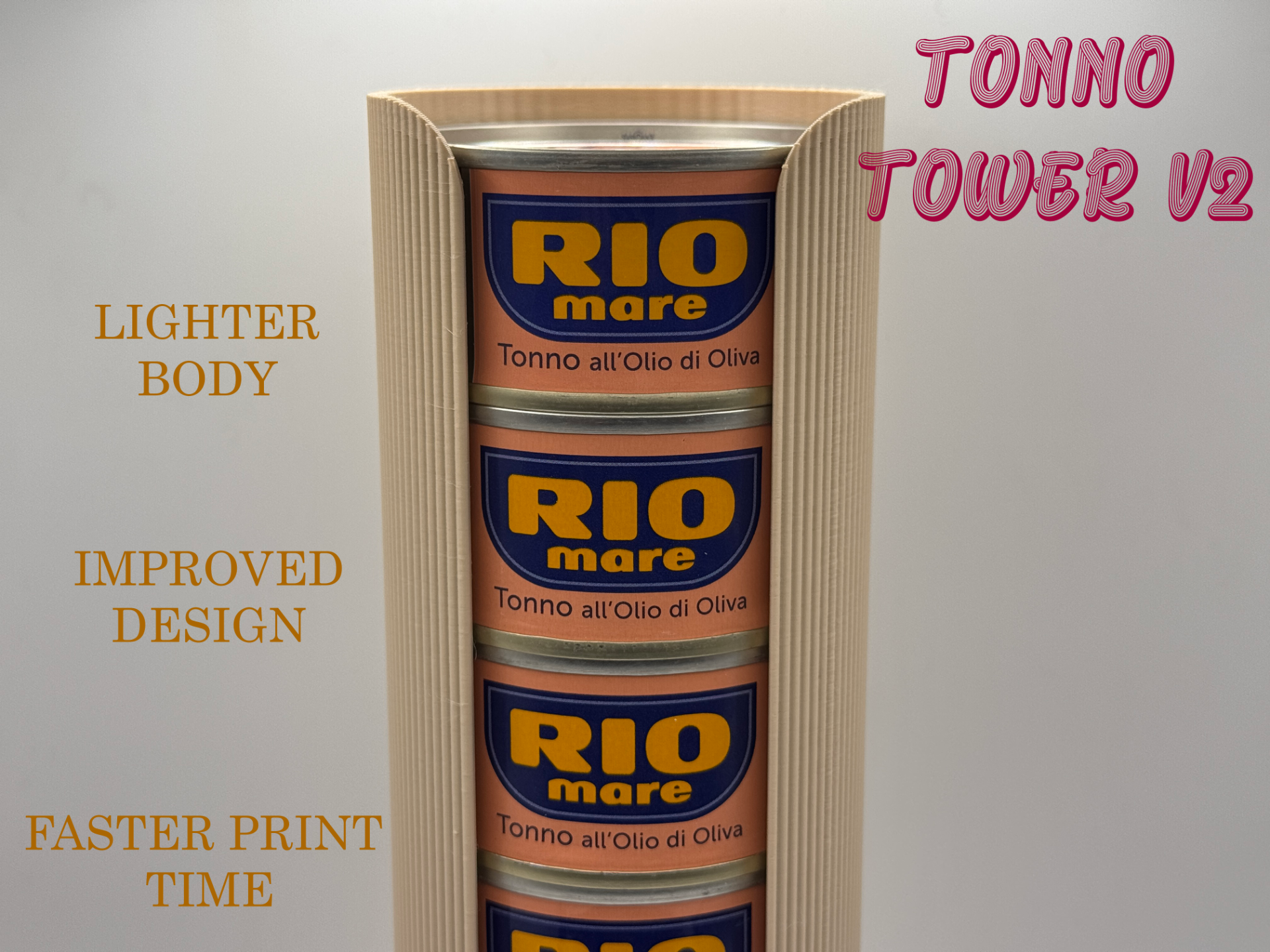 Tonno Tower V2 – Gravity Tuna Can Dispenser