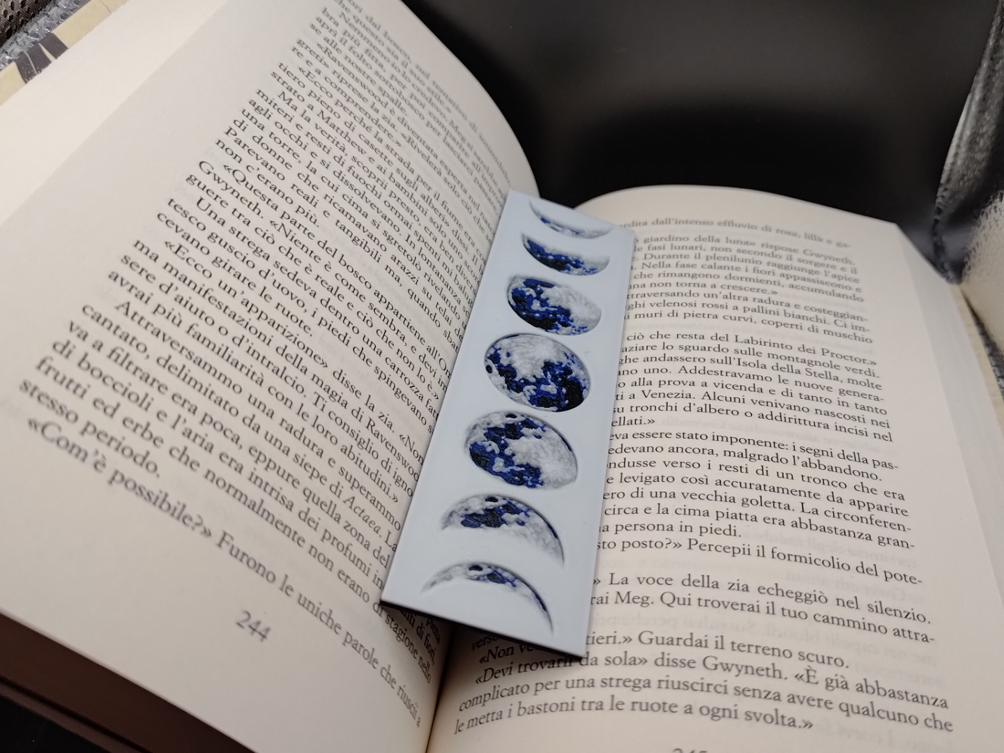Moon phase bookmark