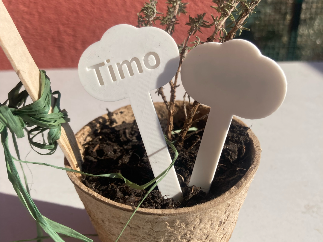 Plant tag / Piante - Orto testo negativo